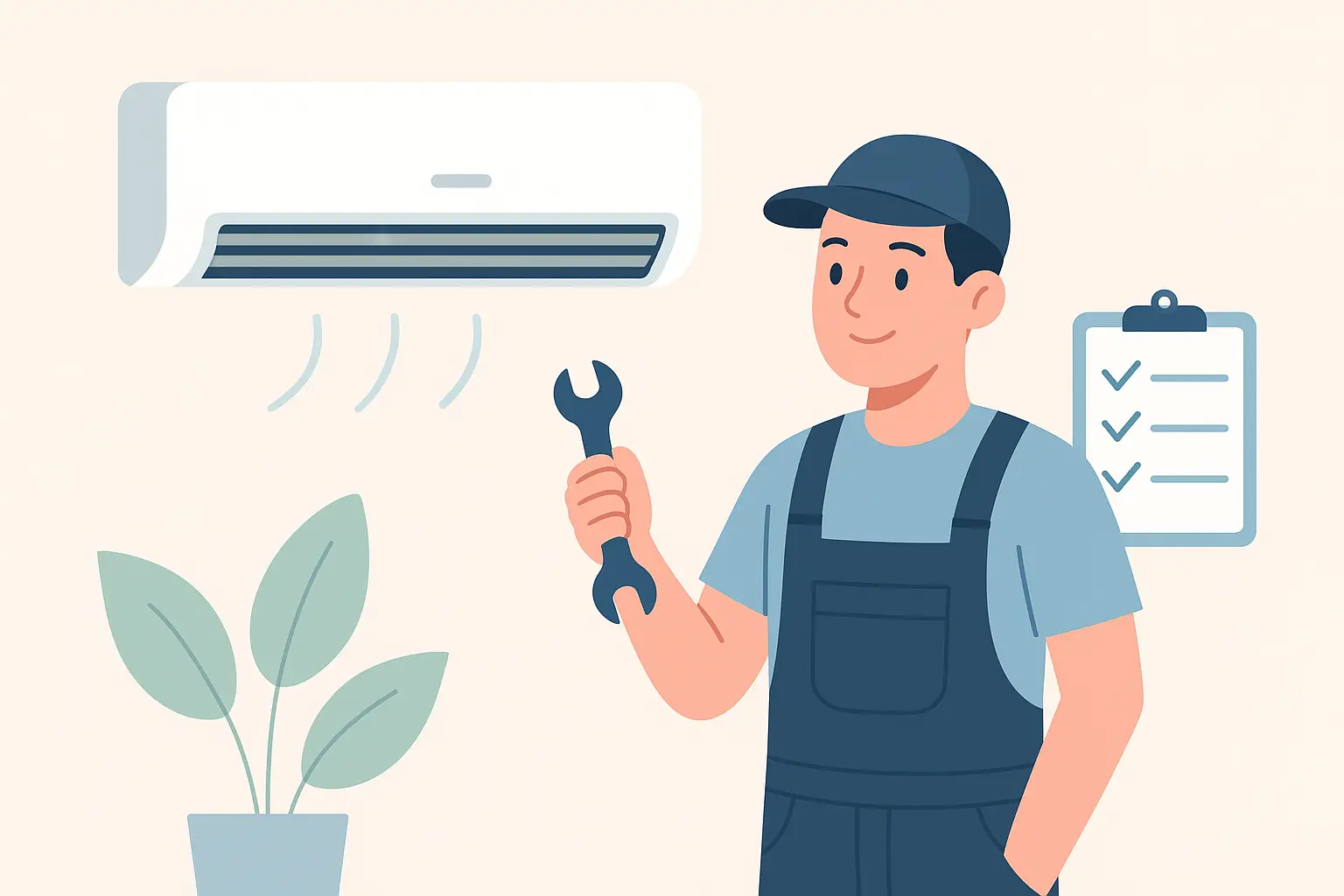 air con being serviced